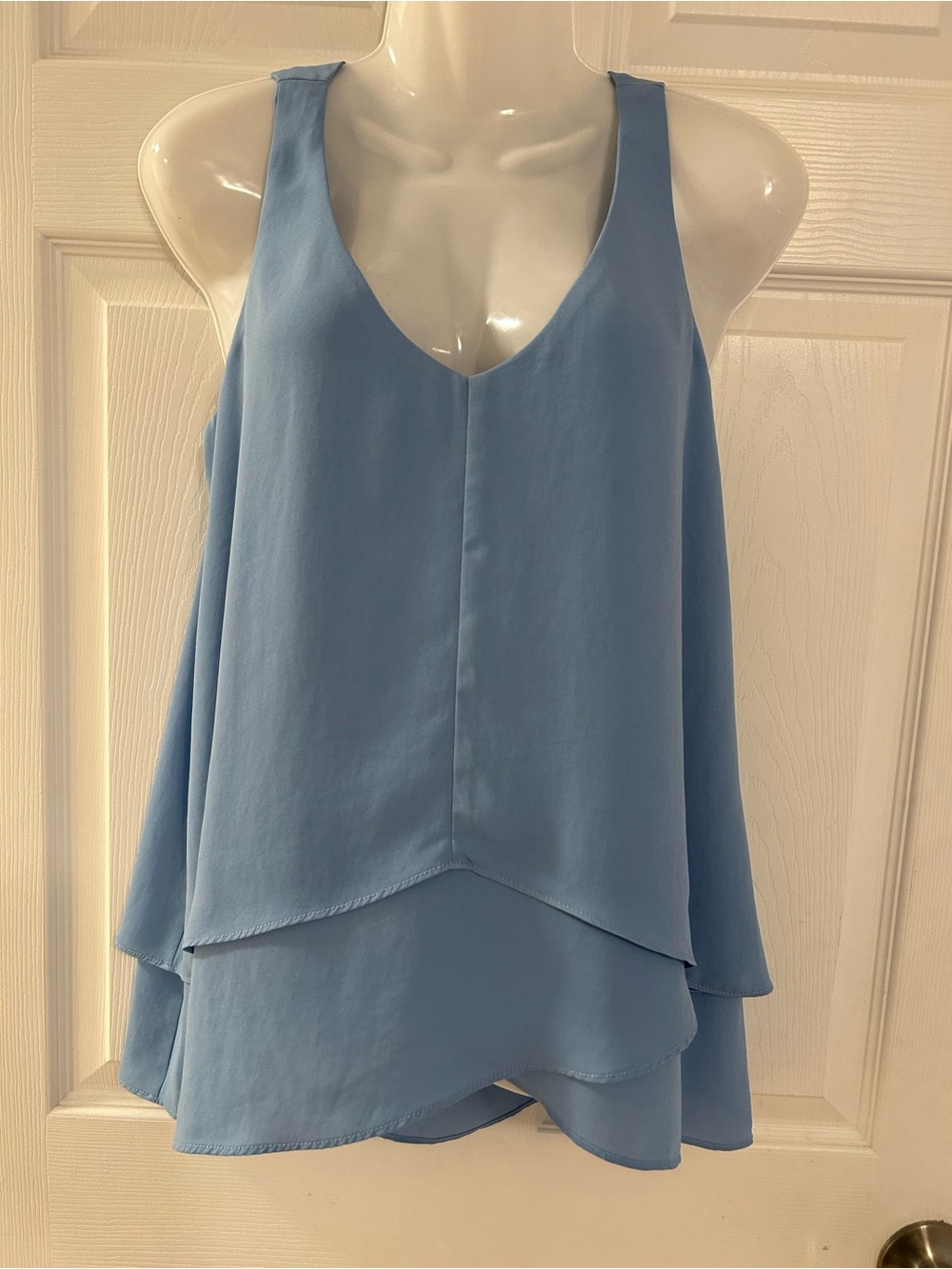 Karen Kane Light Blue Layered V-Neck Camisole